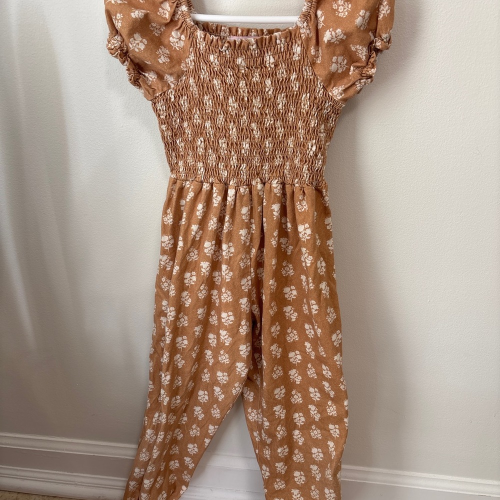 Girls' Sweet Honey Floral Smocked Romper - Kids